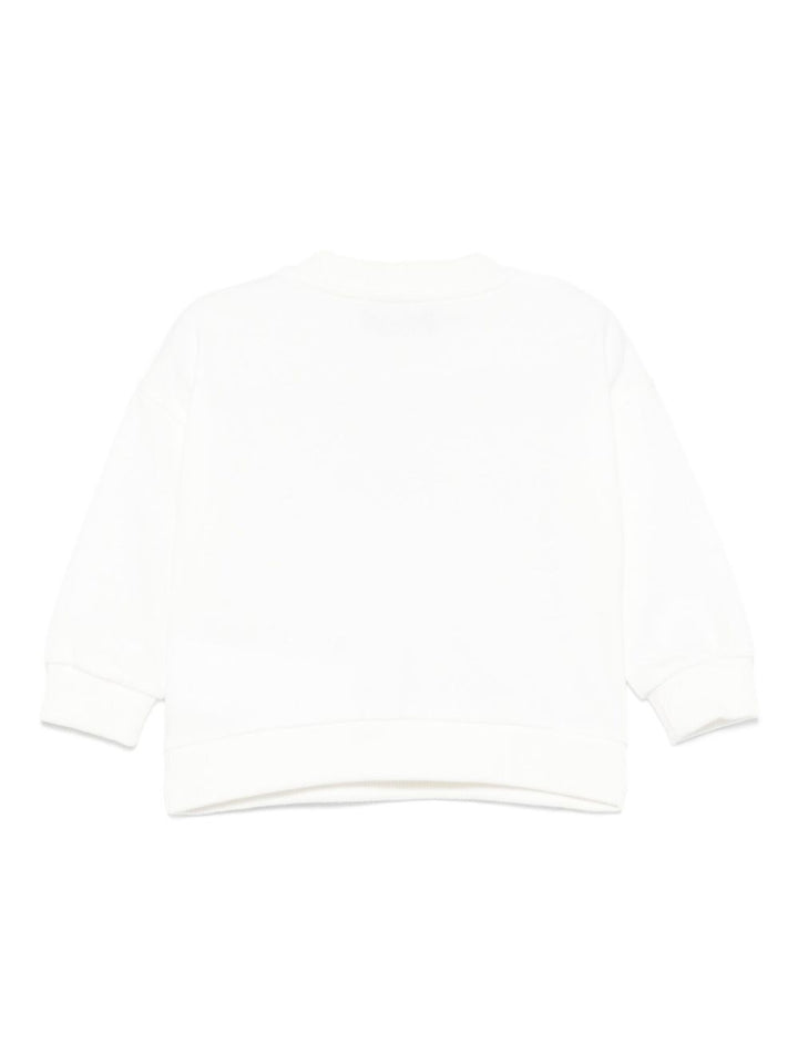 Felpa bianca per neonato MUF064LCA60 10063 Moschino Kids 