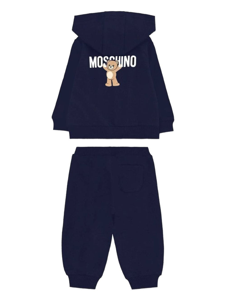 Completo blu navy per neonato MUK05GLCA40 40016 Moschino Kids 