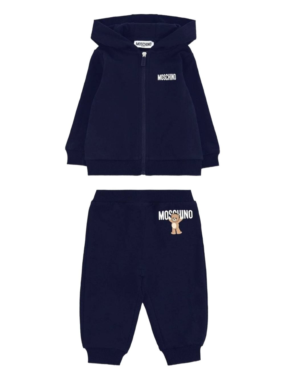 Completo blu navy per neonato MUK05GLCA40 40016 Moschino Kids 