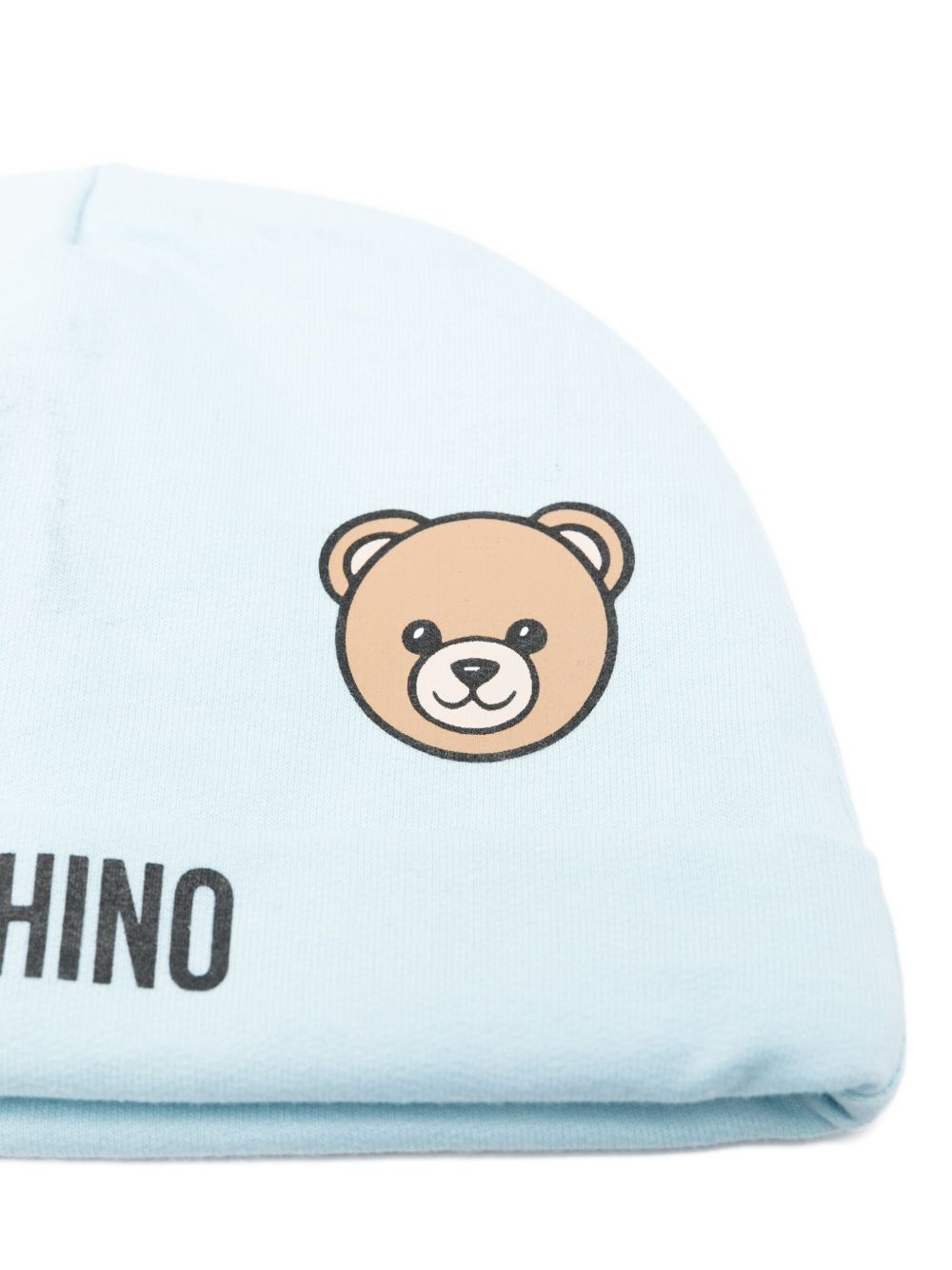 Cappello azzurro per neonato MUX05LLCA40 40304 Moschino Kids 