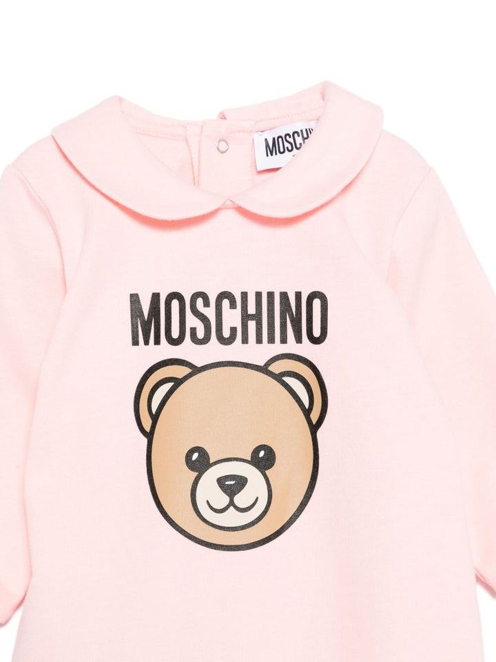Tutina rosa per neonata MUY08JLCA40 50209 Moschino Kids 