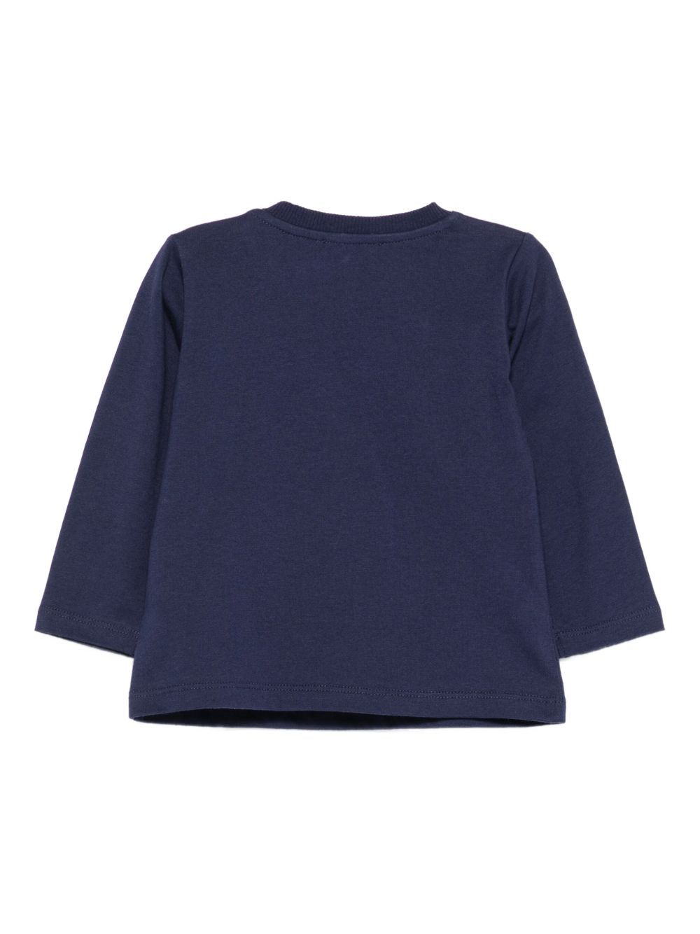T-shirt blu navy per neonato MWO00RLAA10 40016 Moschino Kids 