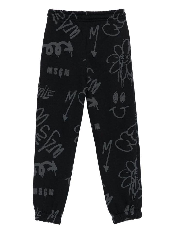 Pantalone nero per bambino F5MSJBFP245 110 Msgm Kids 
