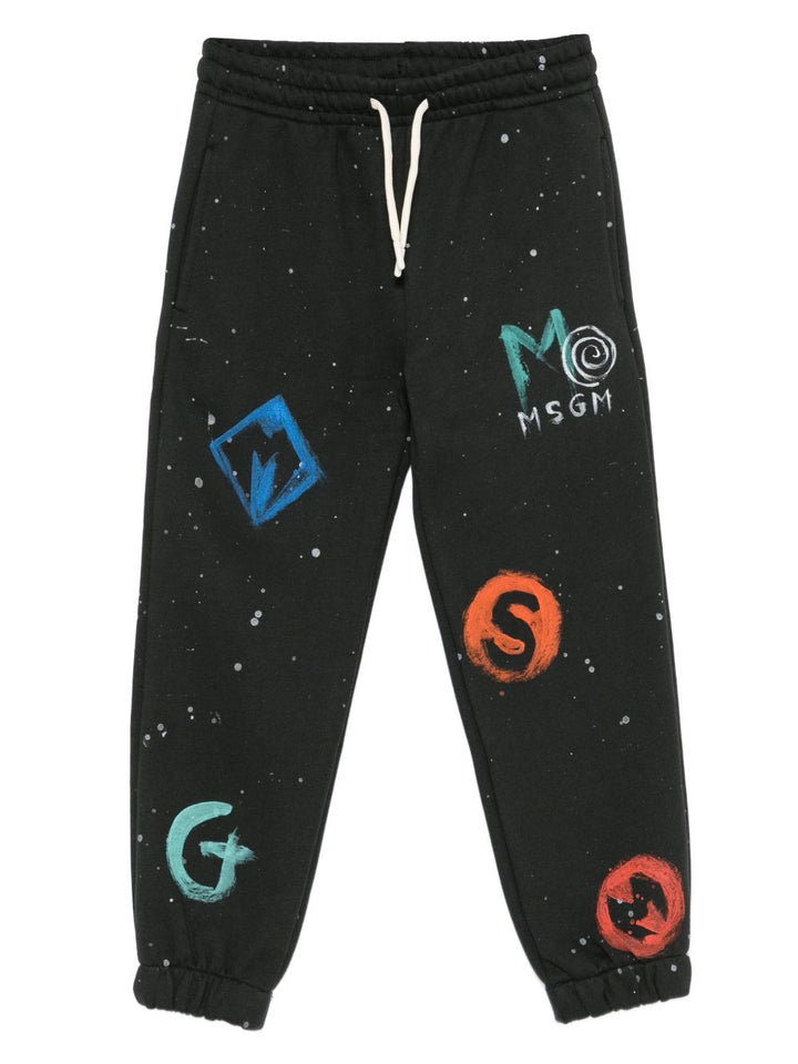 Pantalone nero per bambino F5MSJBFP252 MS040 Msgm Kids 