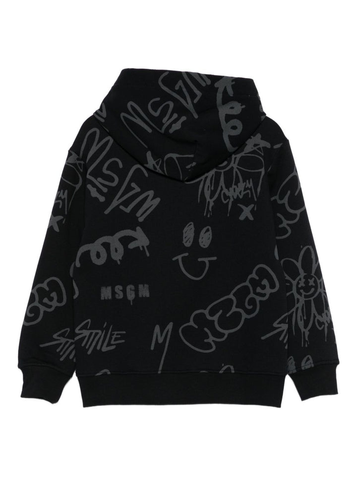 Felpa nera per bambino F5MSJBHS246 110 Msgm Kids 