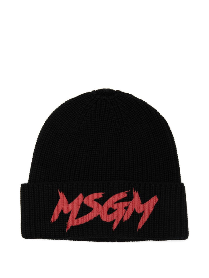 Cappello nero per bambino F5MSJUHT091 110 Msgm Kids 