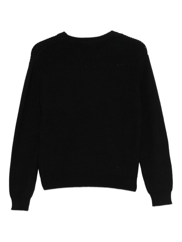 Felpa nera per bambino F5MSJUJP090 110 Msgm Kids 