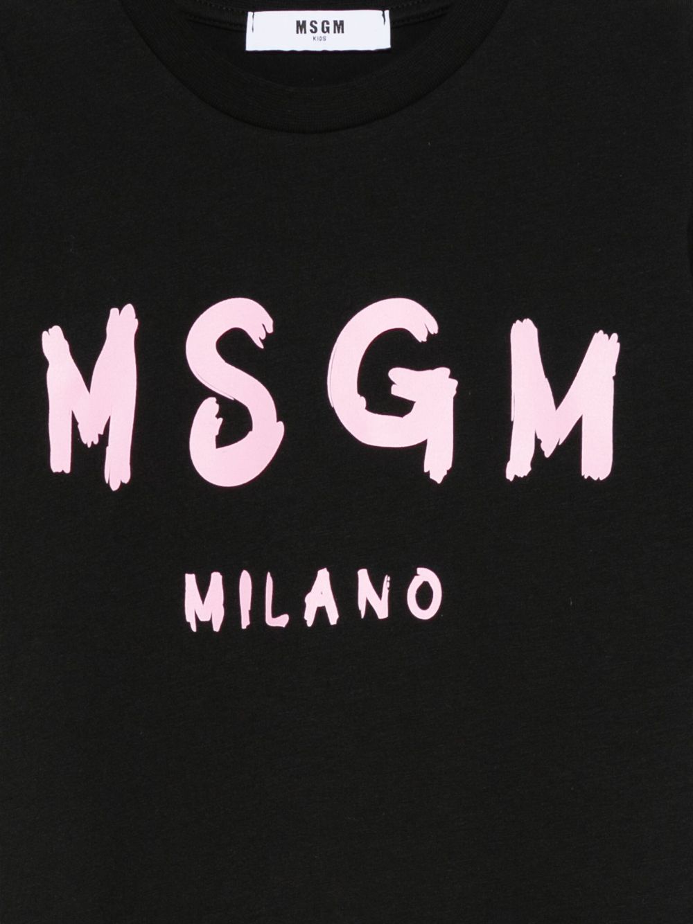 T-shirt nera per bambino F5MSJUTH007 110/83 Msgm Kids 