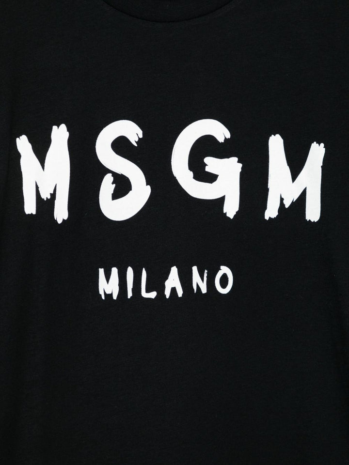 T-shirt nero per bambino F5MSJUTH007 110 Msgm Kids 