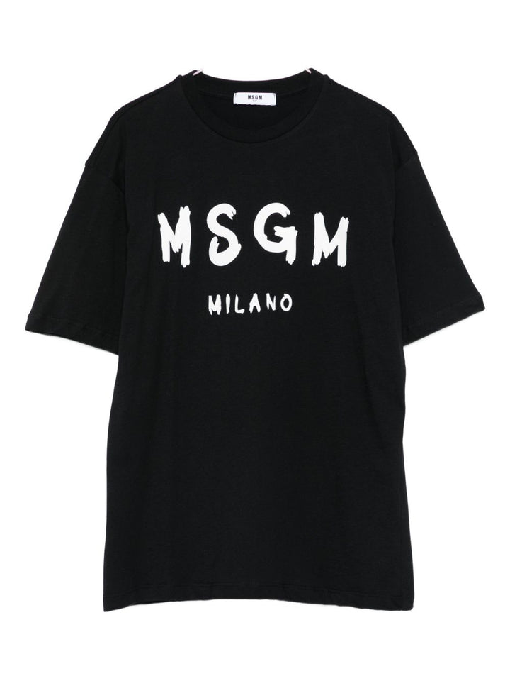 T-shirt nero per bambino F5MSJUTH007 110 Msgm Kids 
