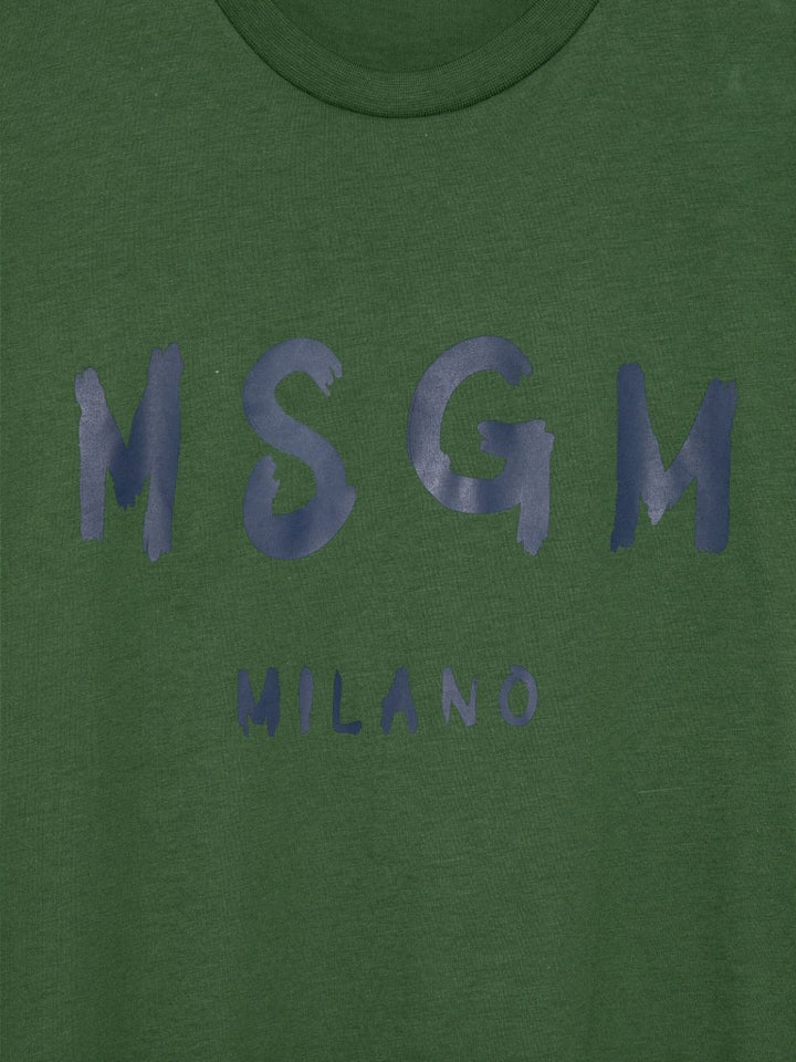 T-shirt verde per bambino F5MSJUTH007 MS039 Msgm Kids 