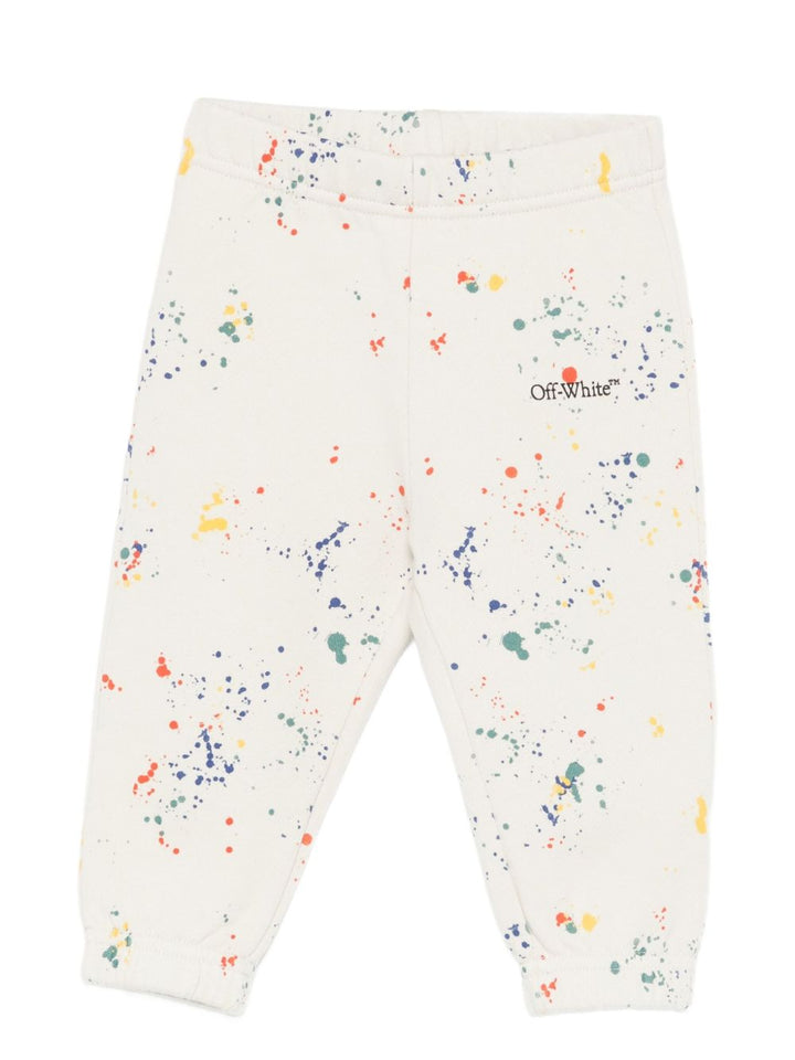 Pantalone bianco per neonato OBXD001F25FLE002 0584 Off White Kids 
