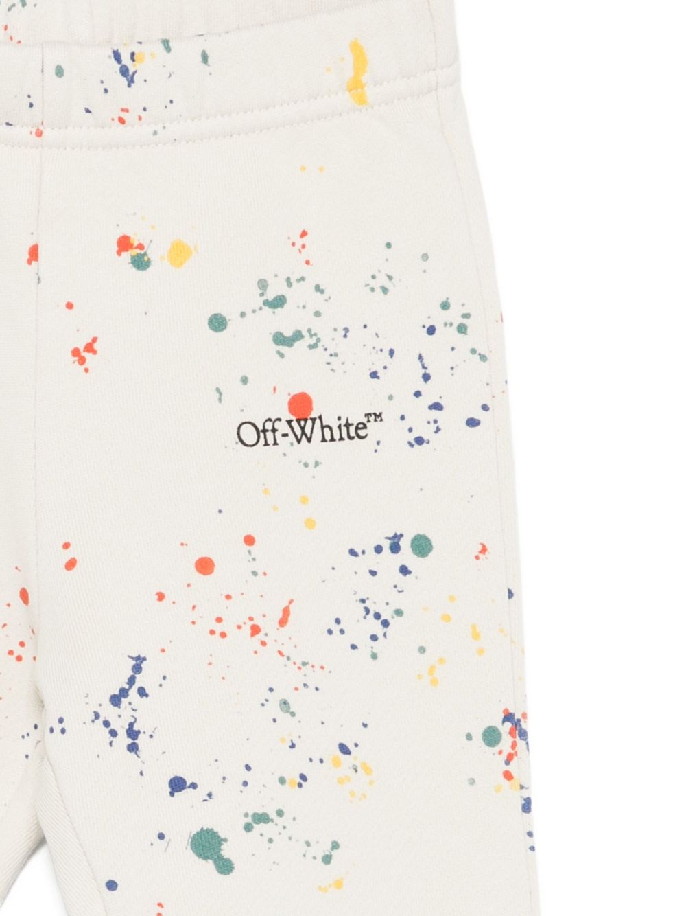 Pantalone bianco per neonato OBXD001F25FLE002 0584 Off White Kids 