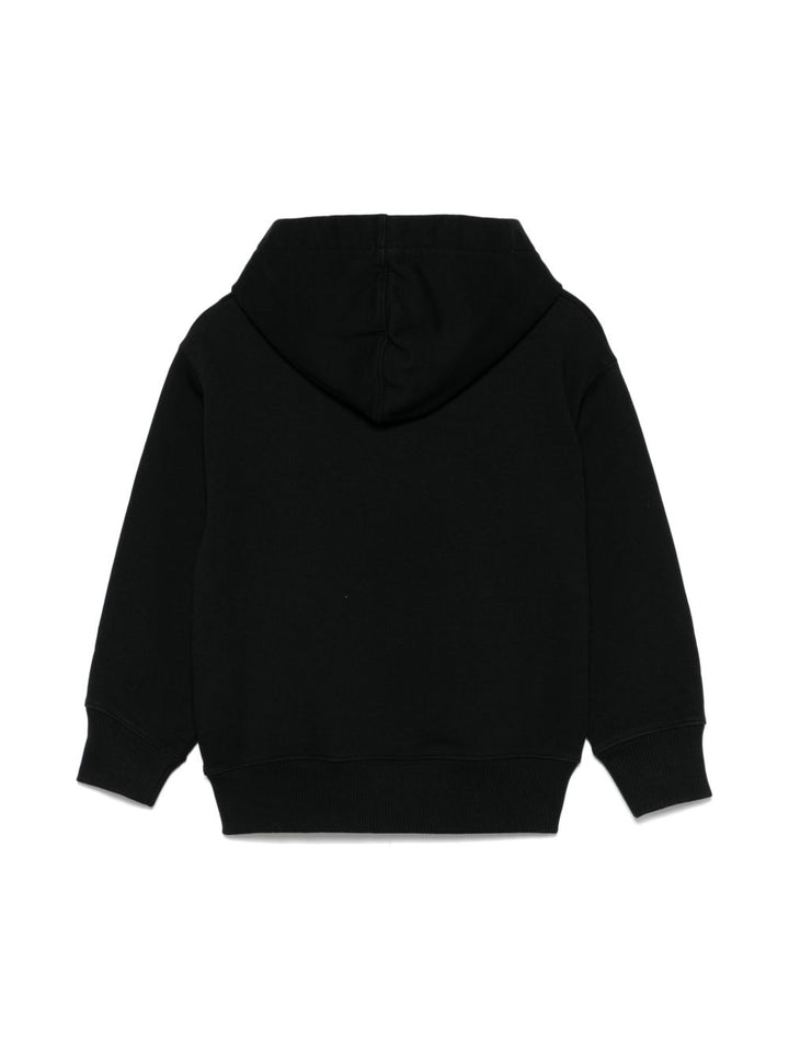 Felpa nera per bambino PBBB012C99FLE002 1060 Palm Angels Kids 
