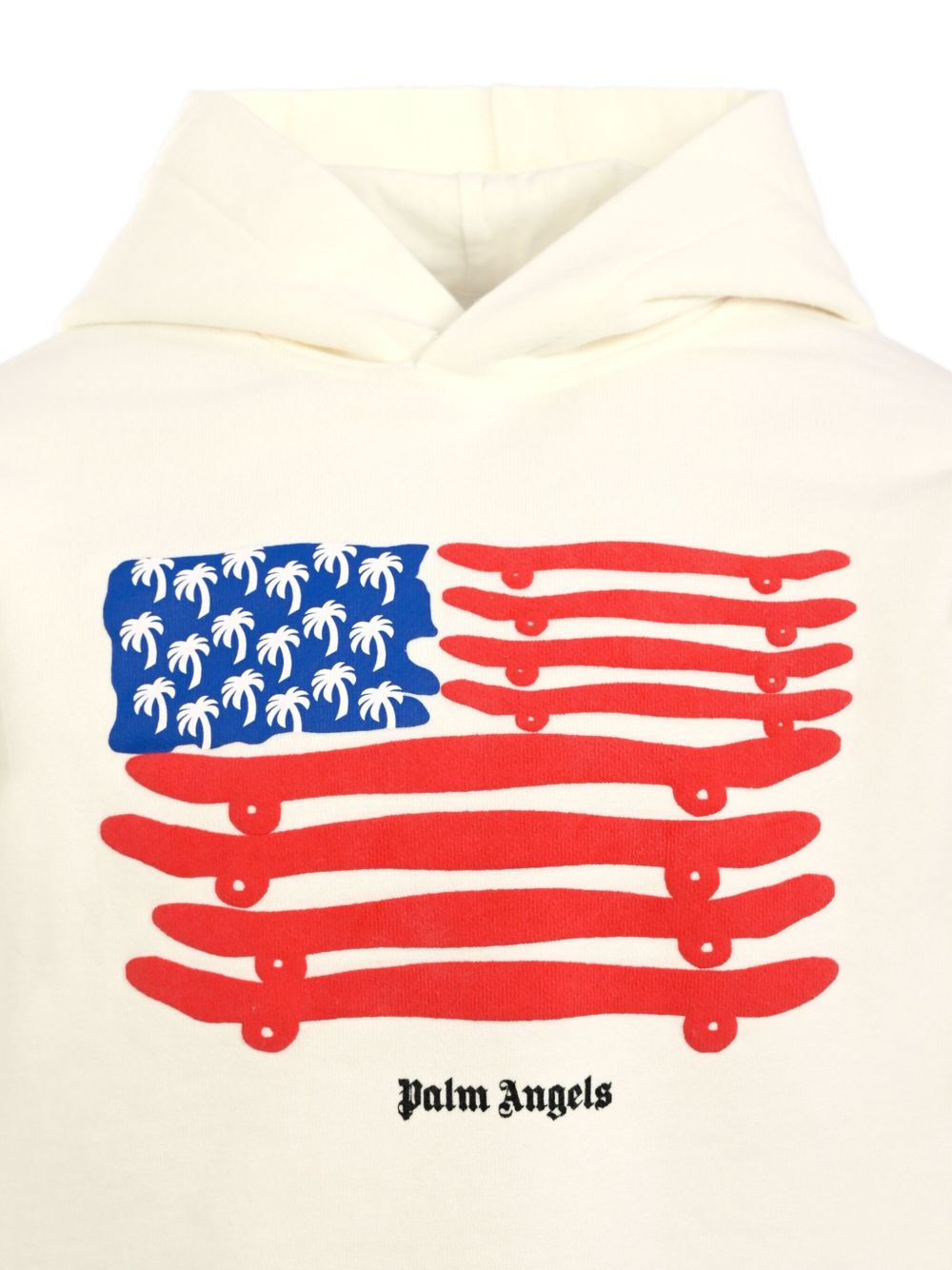 Felpa bianca per bambino PBBB012F25FLE004 0325 Palm Angels Kids 