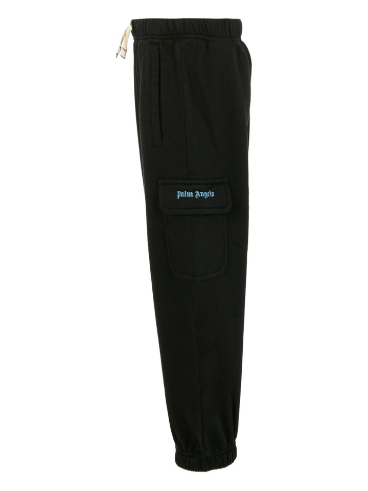 Pantalone nero per bambino PBCH016F25FLE001 1040 Palm Angels Kids 