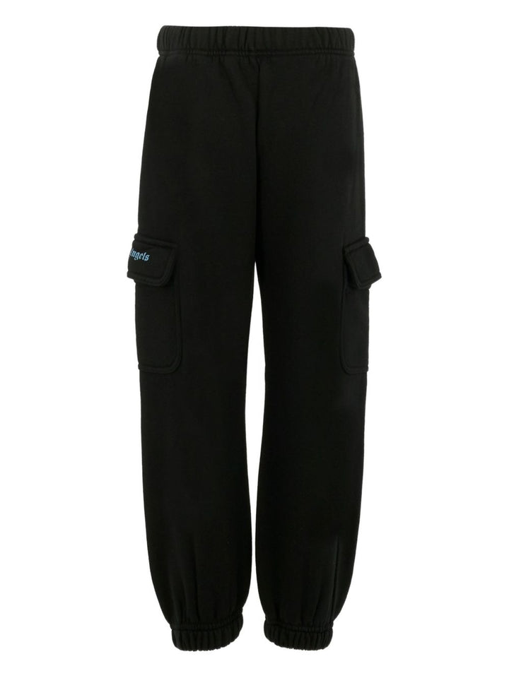 Pantalone nero per bambino PBCH016F25FLE001 1040 Palm Angels Kids 