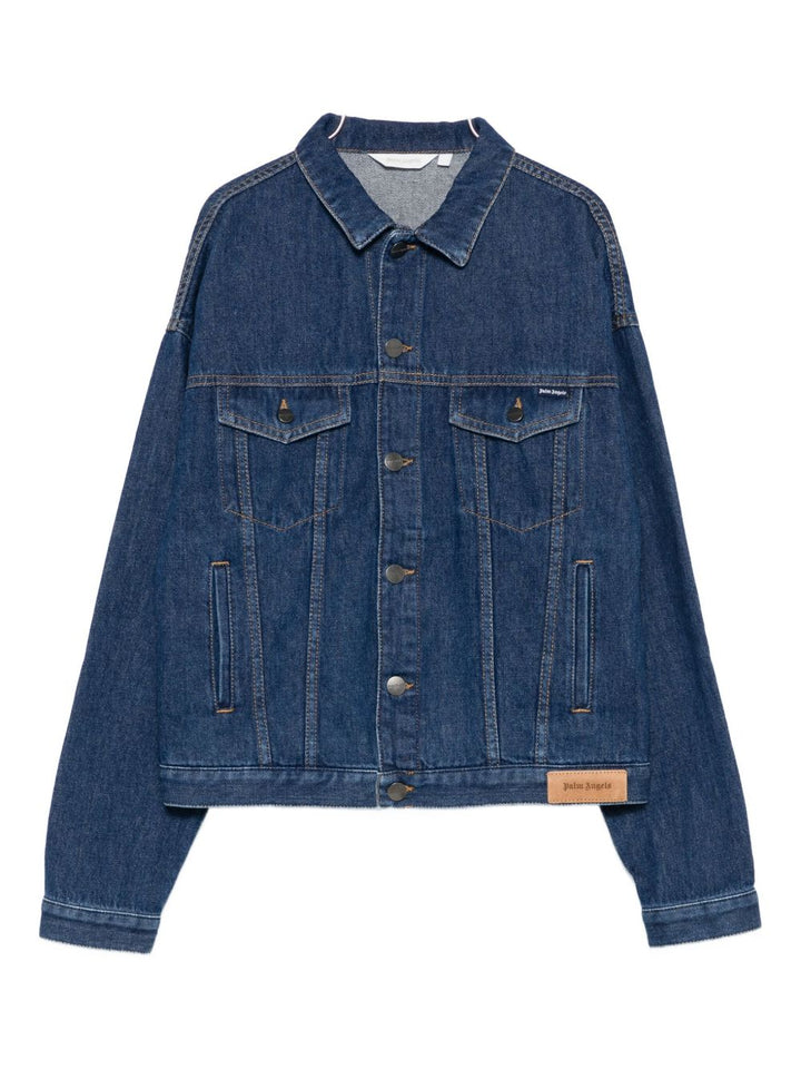 Giacca di jeans blu per bambino PBYE001F25DEN001 4540 Palm Angels Kids 