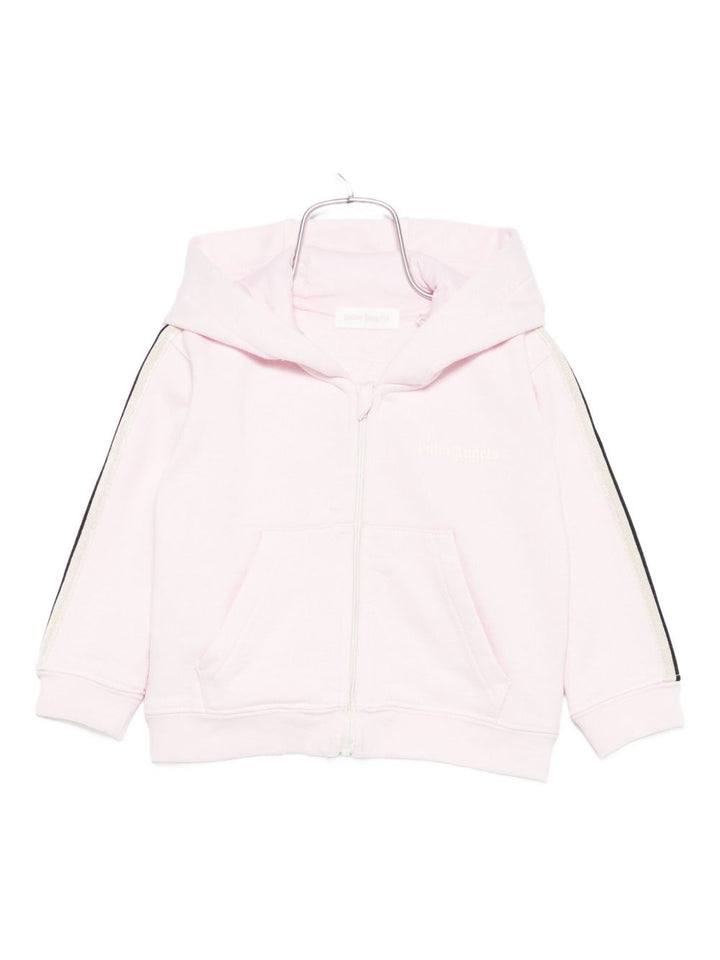 Felpa rosa pallido per neonata PG3X003F25FLE001 3C03 Palm Angels Kids 