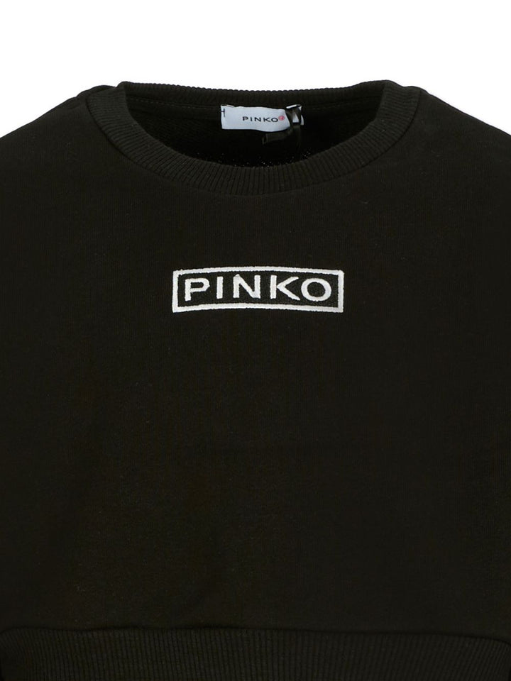 Felpa nera per bambina KFFE012CFF013 D852 Pinko Kids 