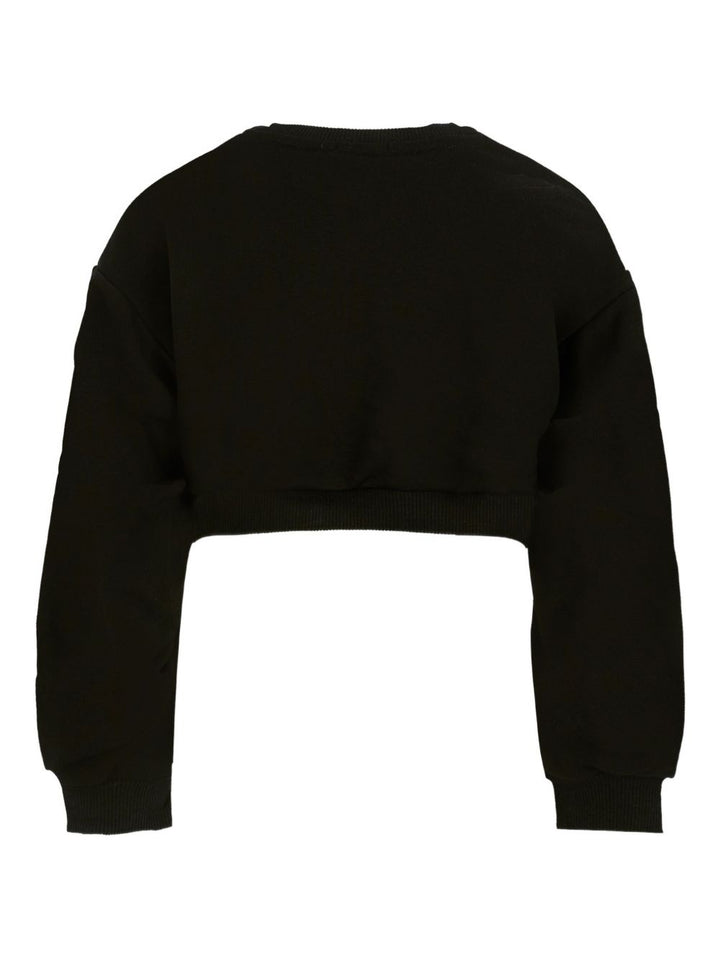 Felpa nera per bambina KFFE012CFF013 D852 Pinko Kids 