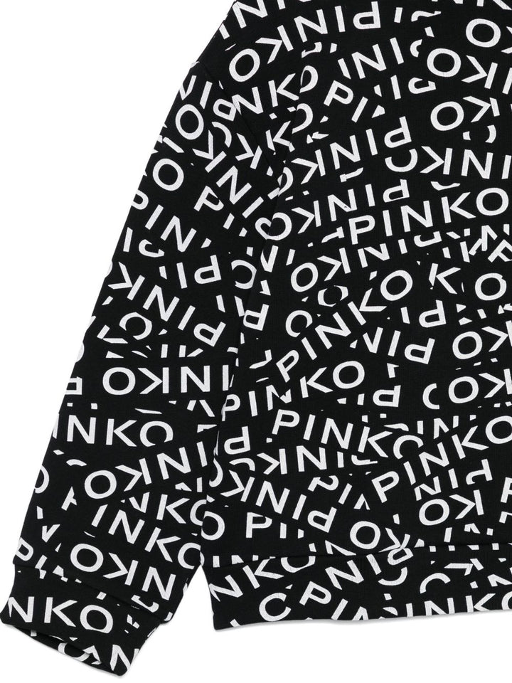 Felpa nera per bambina KFFE017CFE014 D002 Pinko Kids 