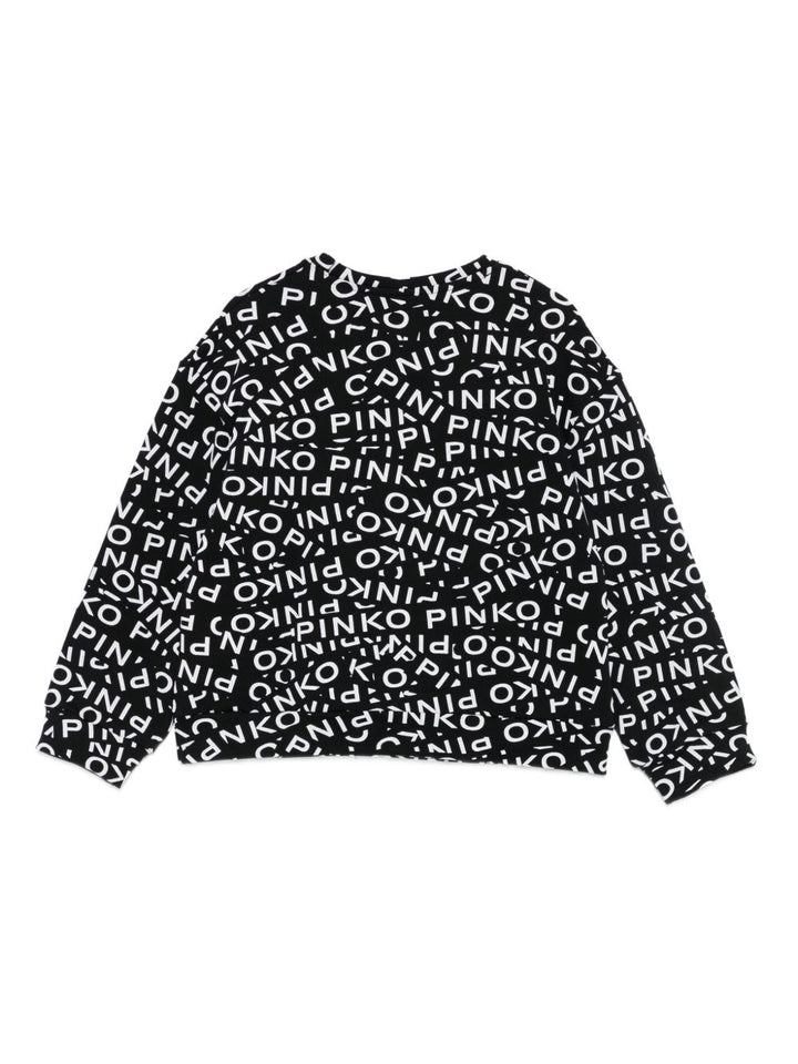 Felpa nera per bambina KFFE017CFE014 D002 Pinko Kids 