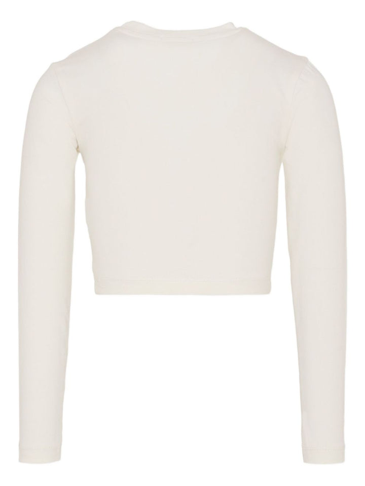 T-shirt bianco per bambina KFTS023CJE013 0065 Pinko Kids 
