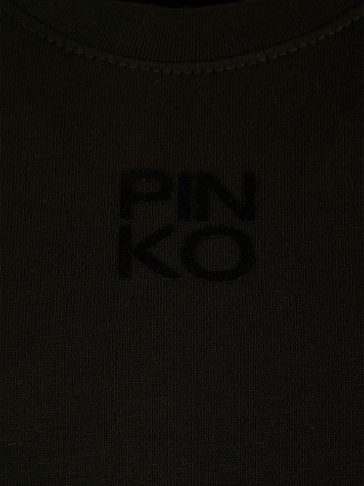 T-shirt nera per bambina KFTS023CJE013 N000 Pinko Kids 