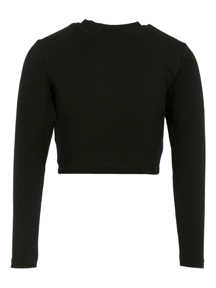 T-shirt nera per bambina KFTS023CJE013 N000 Pinko Kids 