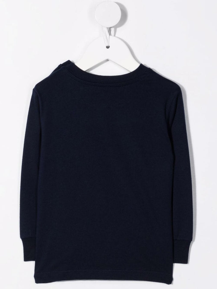 T-shirt per neonato in cotone blu navy 320843804 002 Ralph Lauren Kids 