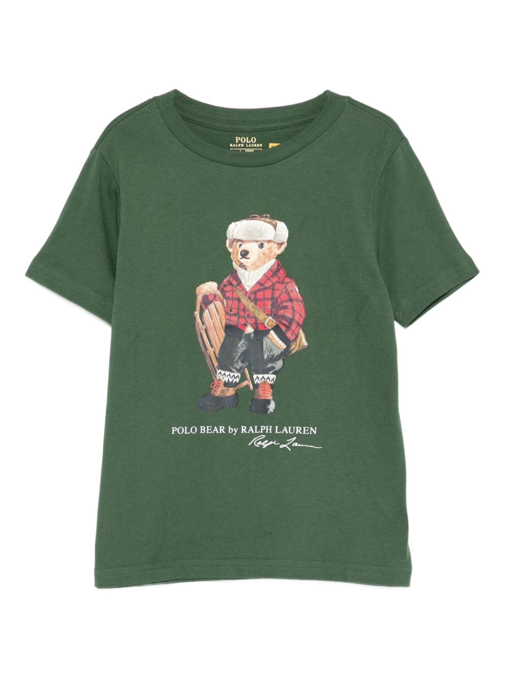 T-shirt verde per bambino 322981260 002 Ralph Lauren Kids 