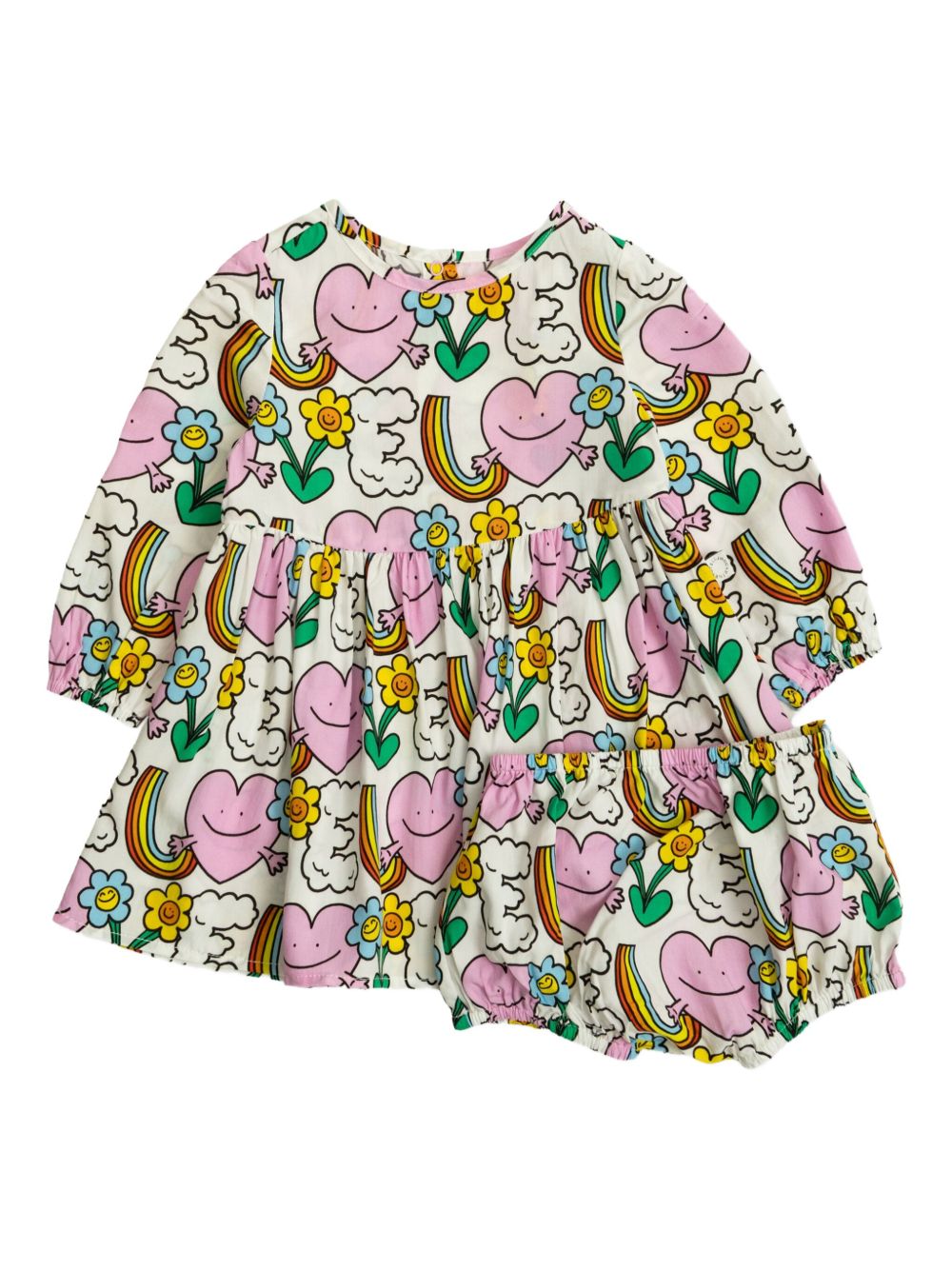 Abito bianco/multicolor per neonata TX1000Z3211 103MC Stella McCartney Kids 