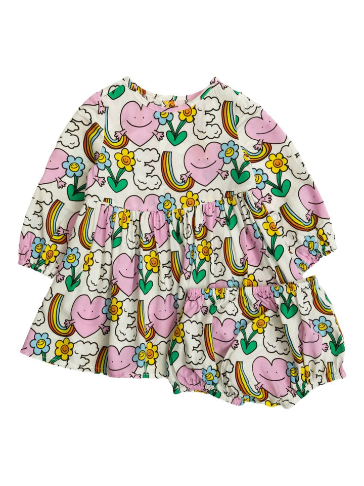 Abito bianco/multicolor per neonata TX1000Z3211 103MC Stella McCartney Kids 