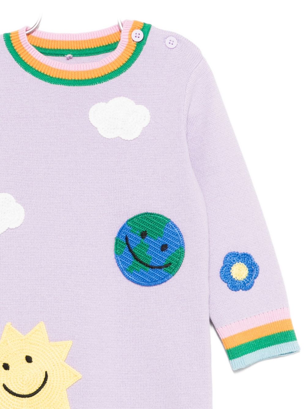 Abito viola chiaro per neonata TX1030Z1528 522 Stella McCartney Kids 