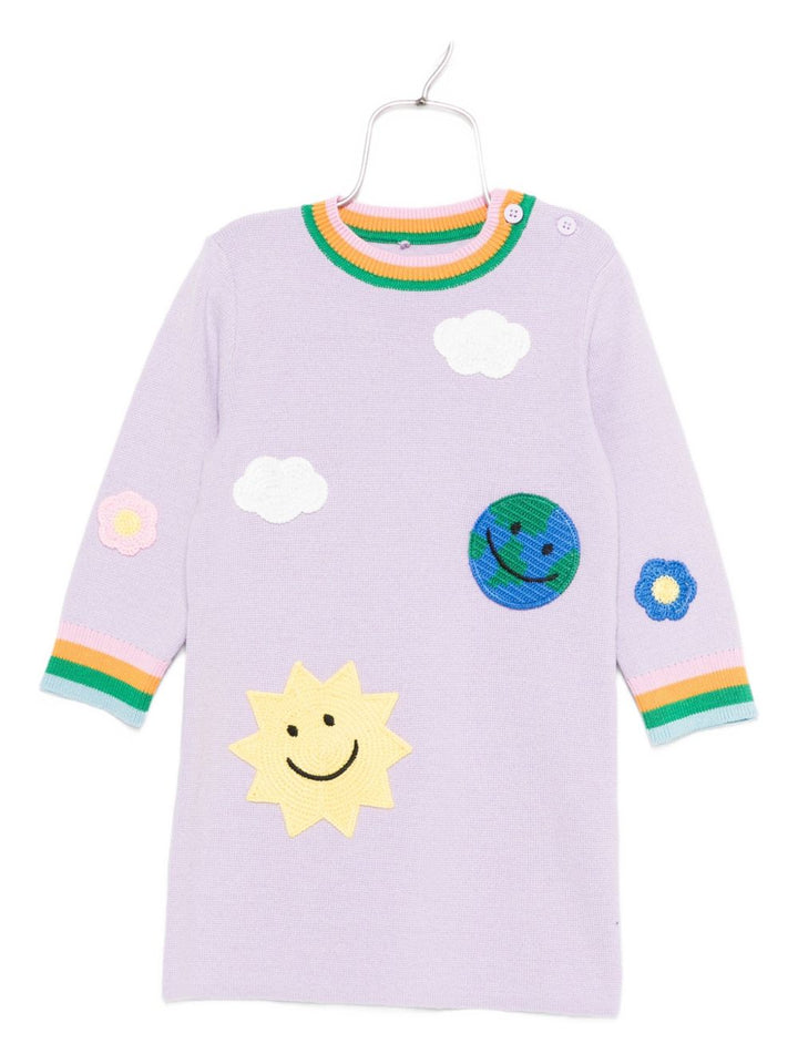Abito viola chiaro per neonata TX1030Z1528 522 Stella McCartney Kids 