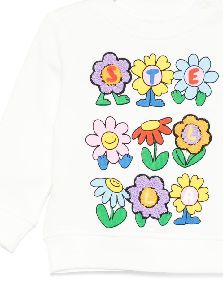 Felpa bianca per neonata TX4000Z3059 101 Stella McCartney Kids 