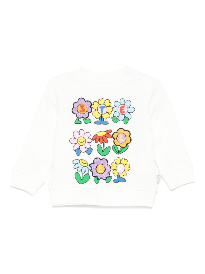 Felpa bianca per neonata TX4000Z3059 101 Stella McCartney Kids 