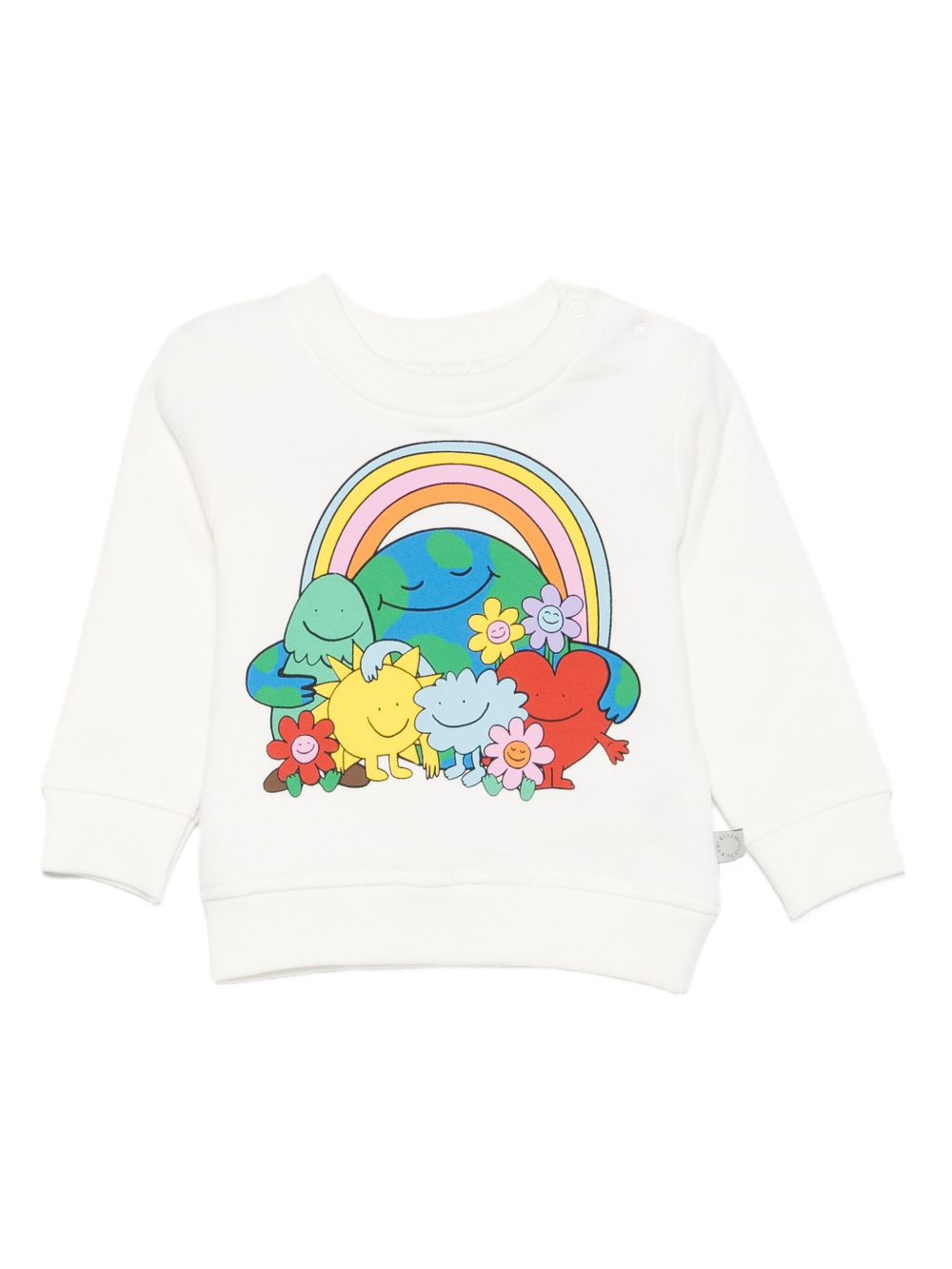 Felpa bianco sporco per neonata TX4010Z0453 101 Stella McCartney Kids 