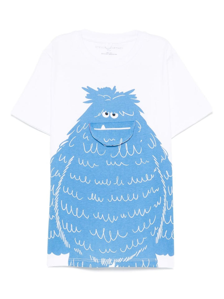 T-shirt bianca per bambino TX8Q41Z0434 100 Stella McCartney Kids 