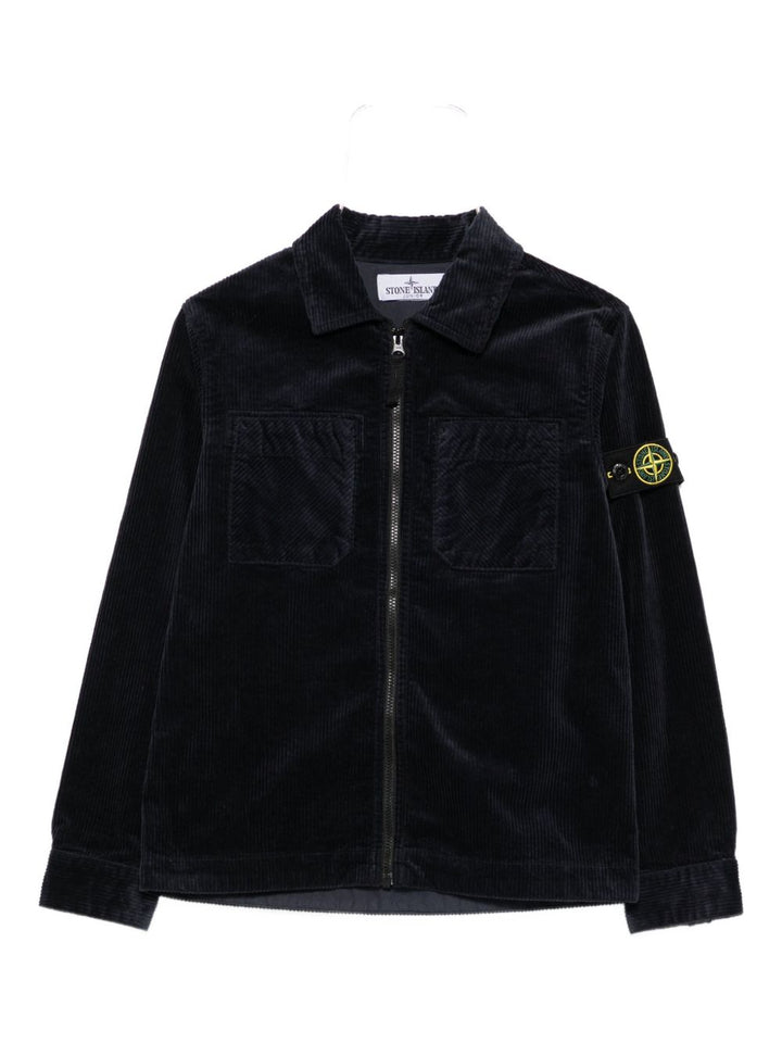 Giacca blu navy per bambino 61200003S0199 V0020 Stone Island Kids 