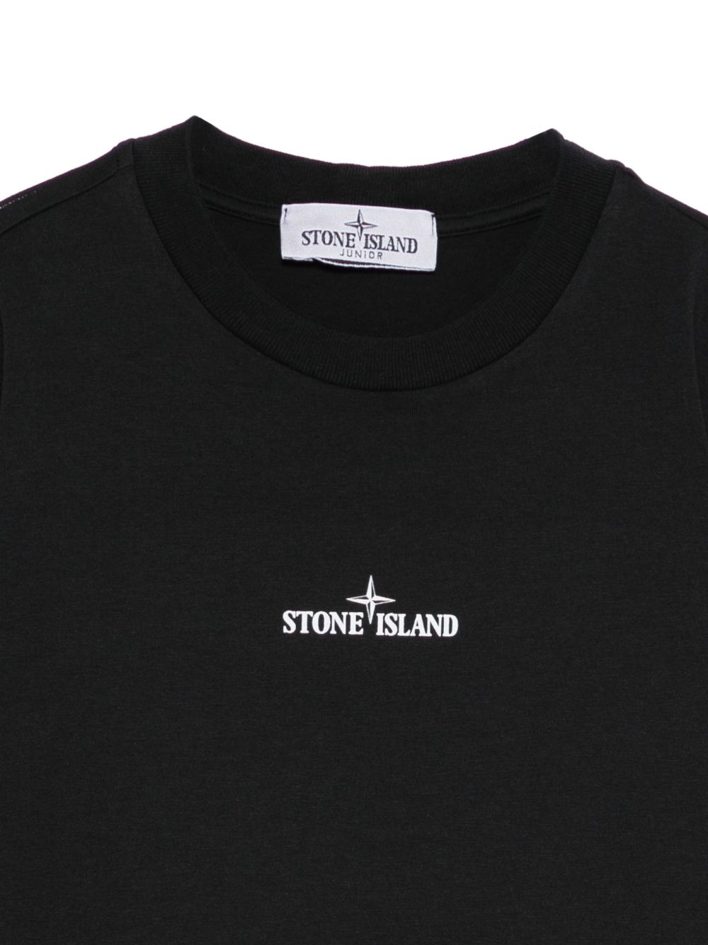 T-shirt nero per bambino 62100010S0261 V0029 Stone Island Kids 