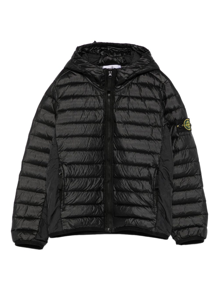 Giubbotto nero per bambino 64100011S0024 V0029 Stone Island Kids 