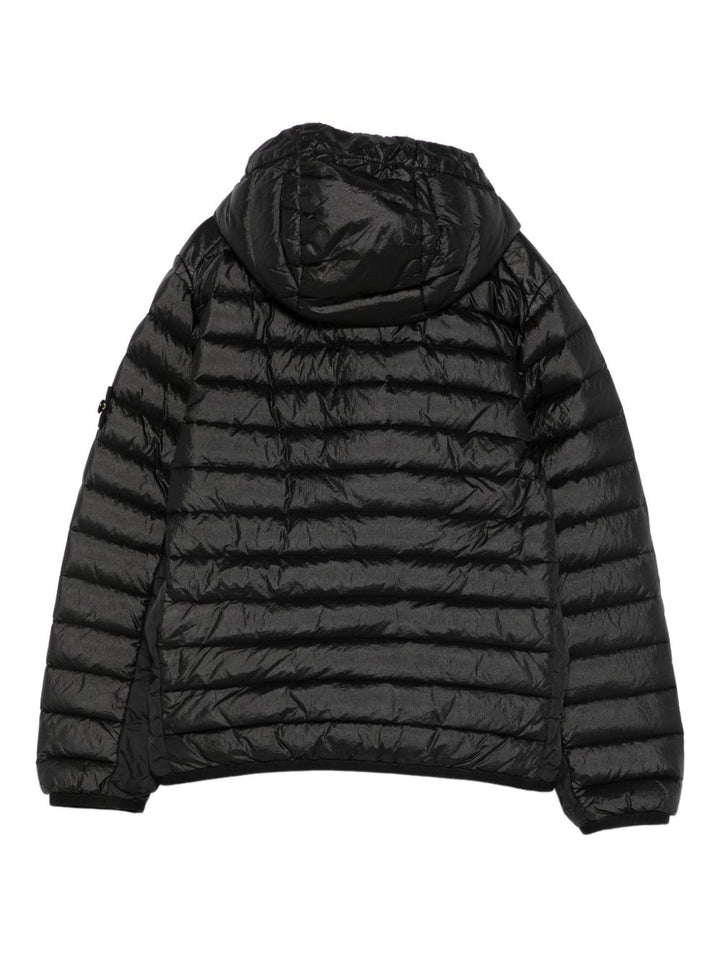 Giubbotto nero per bambino 64100011S0024 V0029 Stone Island Kids 