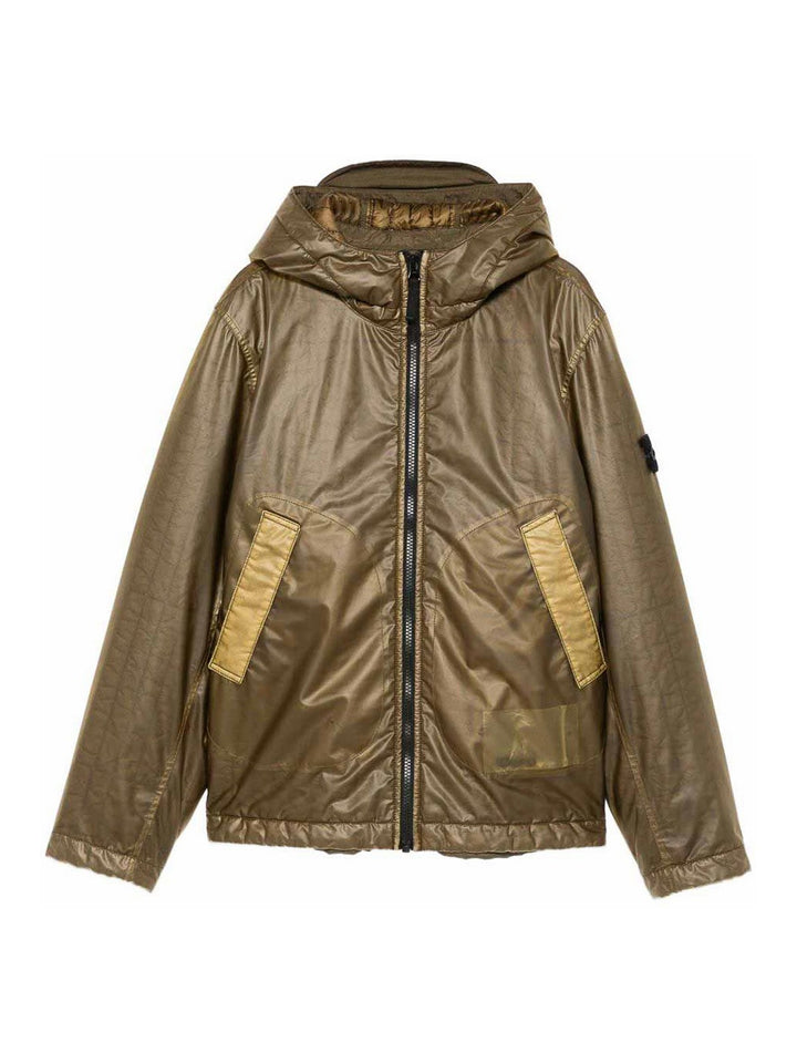 Giubbotto verde per bambino 64100016S0222 V0054 Stone Island Kids 