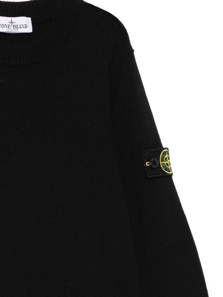 Maglione nero per bambino 65100002S00M1 V0029 Stone Island Kids 
