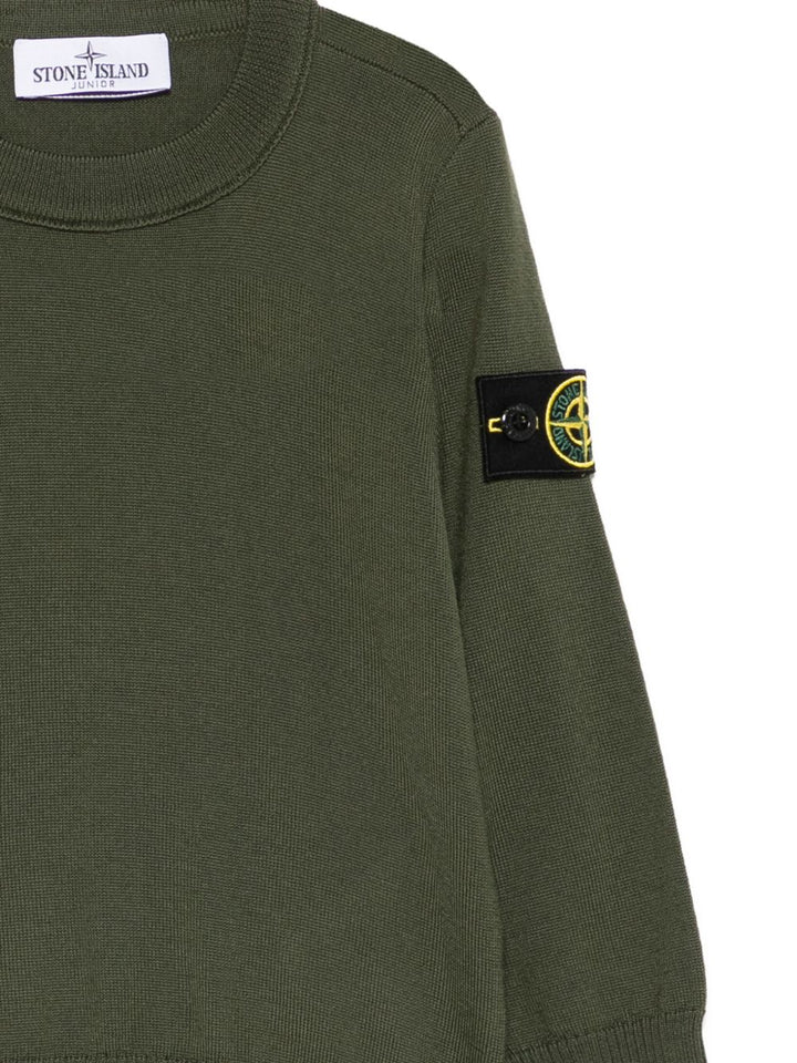 Maglione verde per bambino 65100009S0C04 V0054 Stone Island Kids 