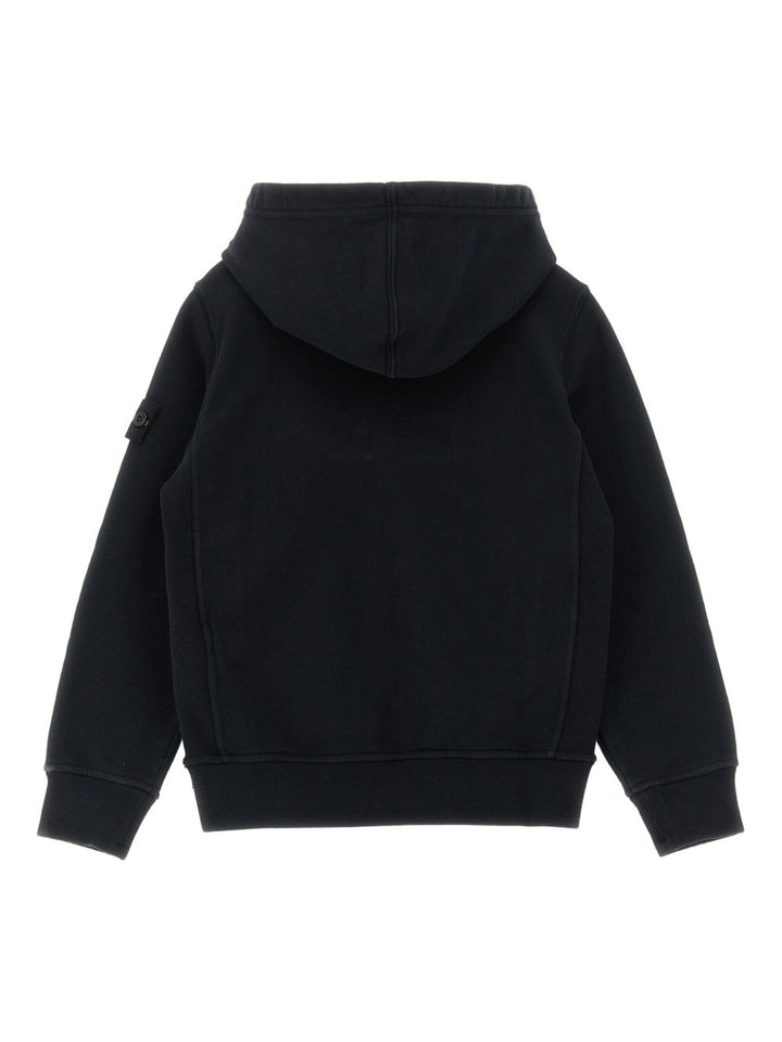 Felpa nera per bambino 66100003S0A20 V0029 Stone Island Kids 