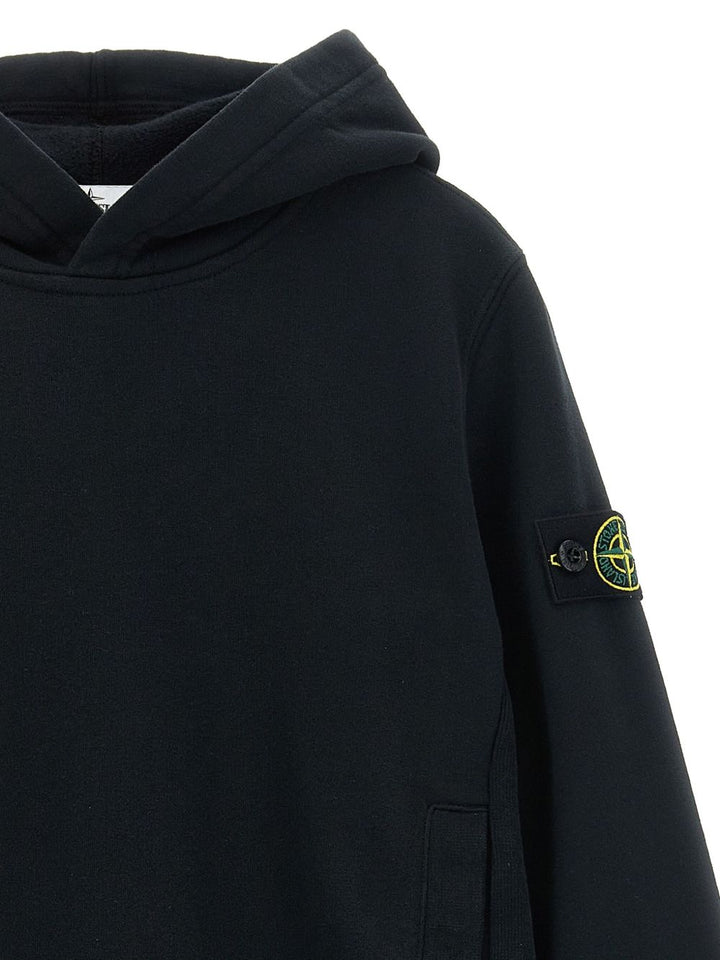 Felpa nera per bambino 66100004S0A20 V0029 Stone Island Kids 