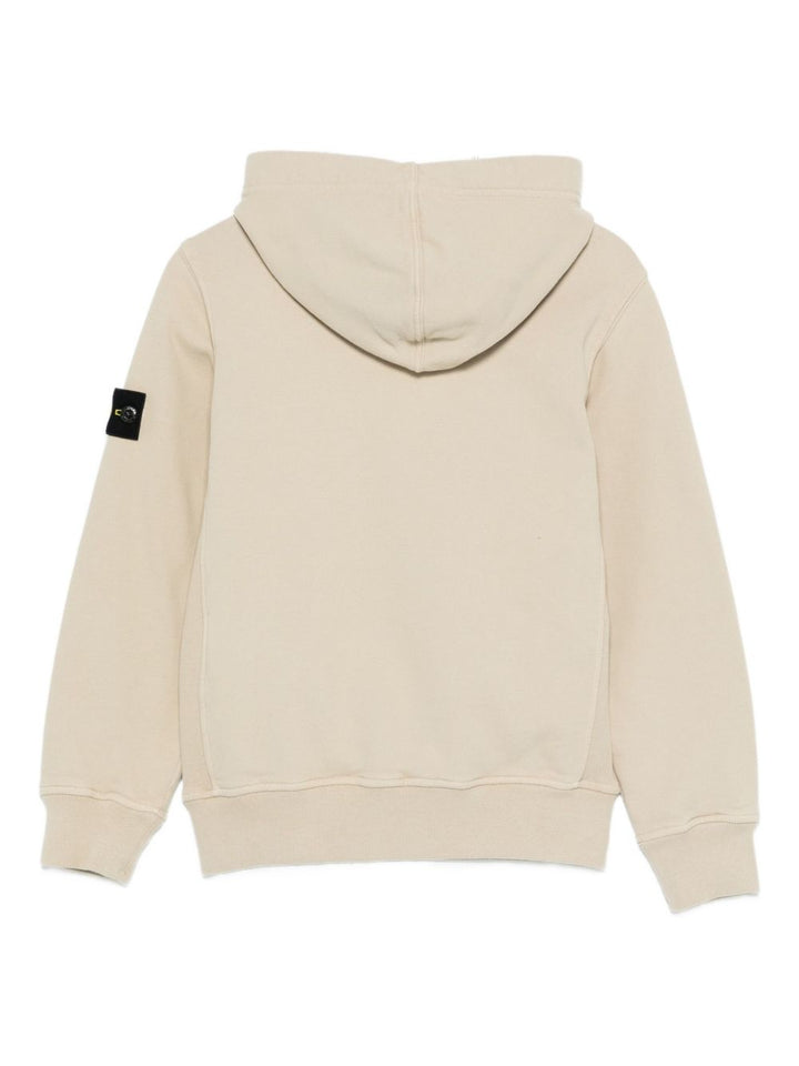 Felpa beige per bambino 66100004S0A20 V0095 Stone Island Kids 